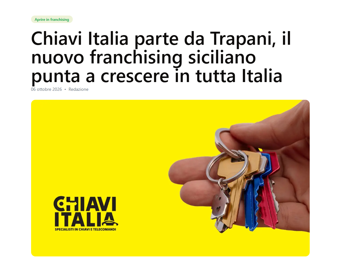 Chiavi Italia su Start Franchising